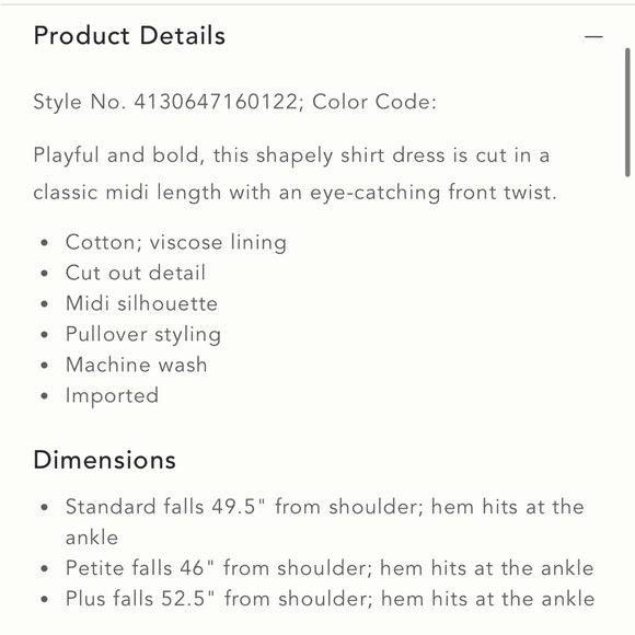 Anthropologie Twist Waist Midi Shirtdress NWT - Picture 10 of 10